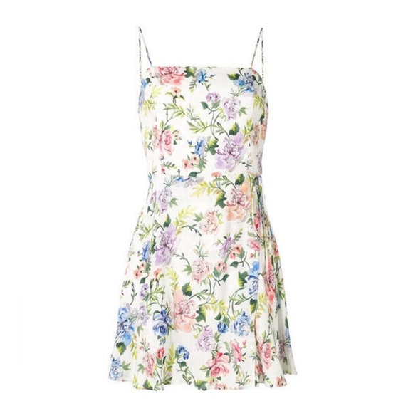 Alice + Olivia Dresses & Skirts - NWT! Alice + Olivia Trixie Gardenia Mini Dress Ivory Floral Size 14 A-line